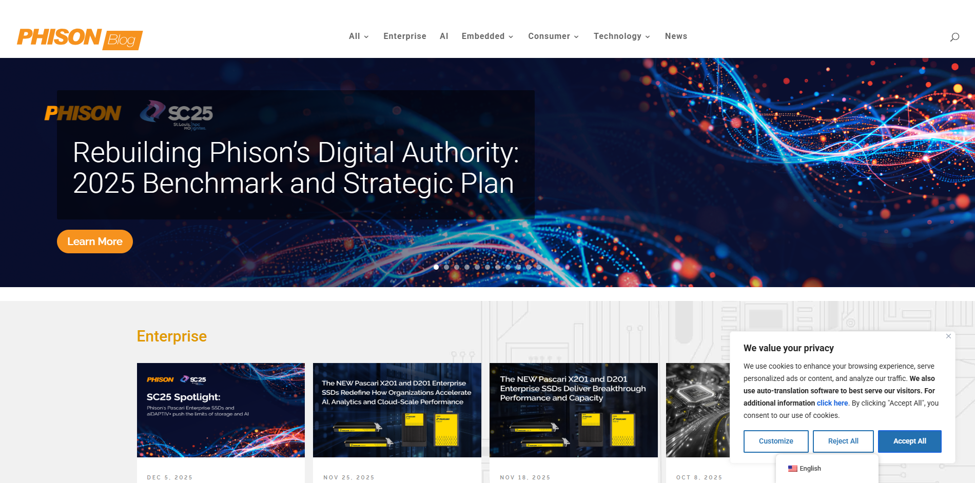 Phison Blog Screenshot
