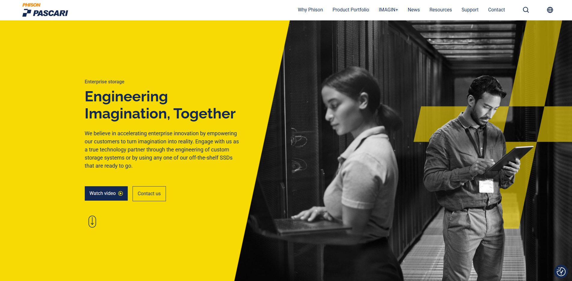Phison Enterprise Website Screenshot